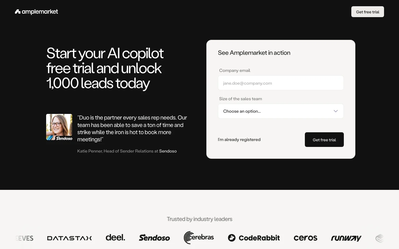 Amplemarket — AI copilot that finds and engages your best prospects