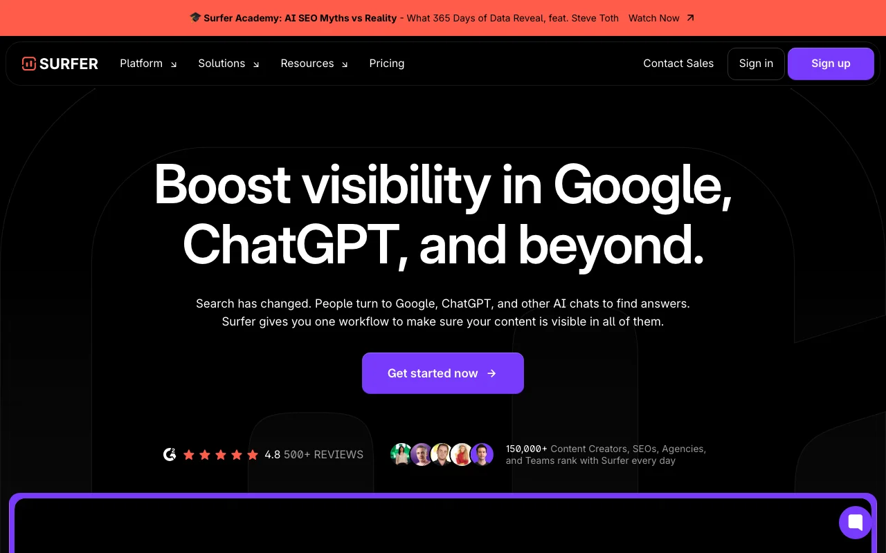 Surfer — Write content that ranks on Google and AI search engines